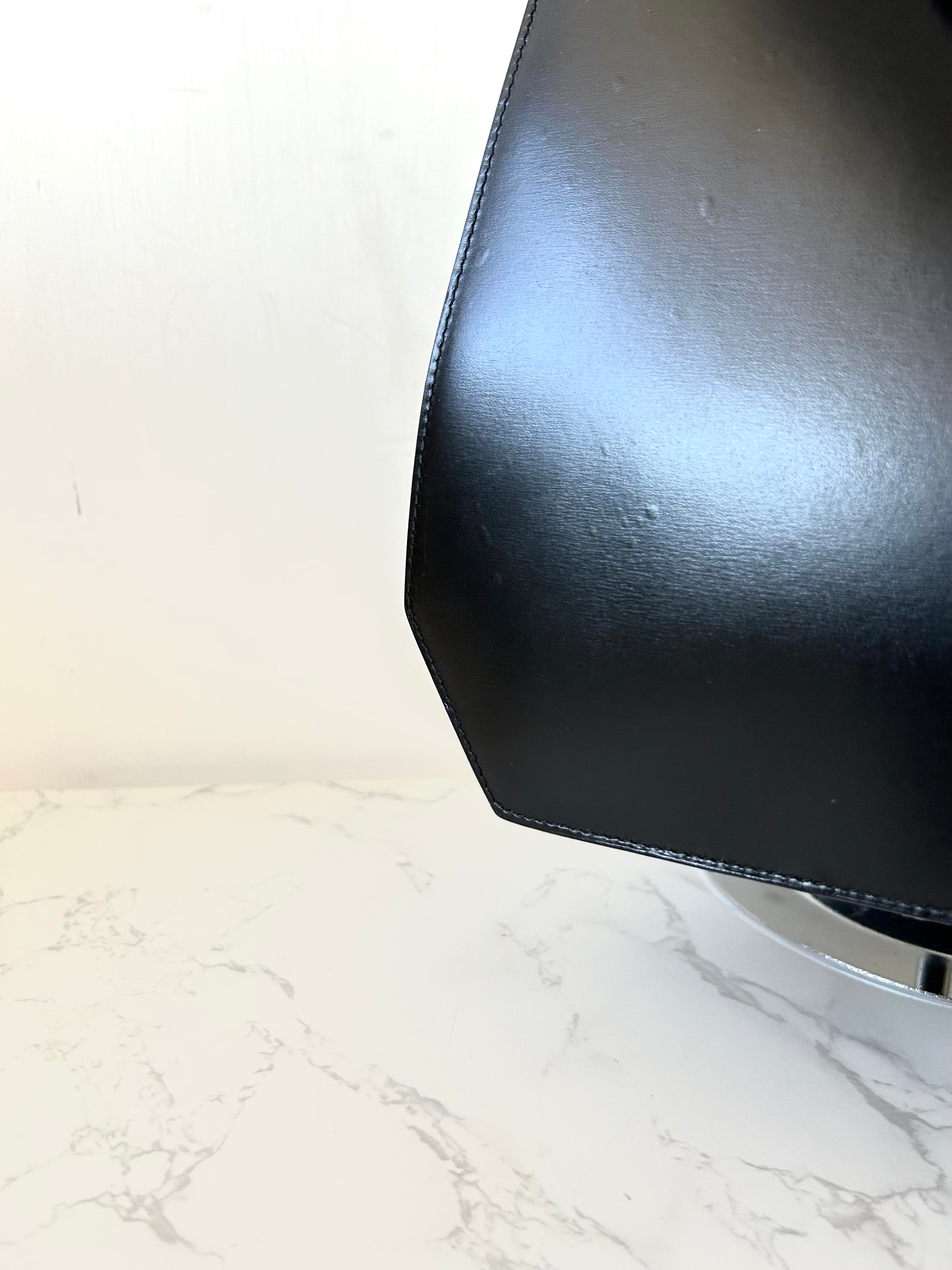 CELINE rare black and gold planet tote accordion bag / side backpack