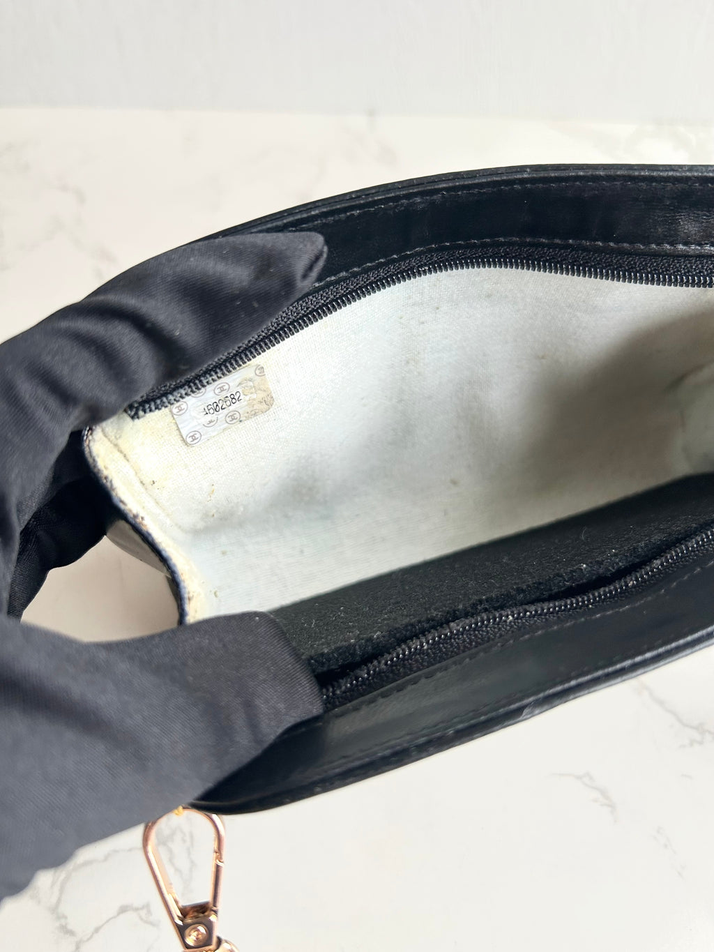 Chanel黑金色皮革斜背包 單肩包 側背包 中古包