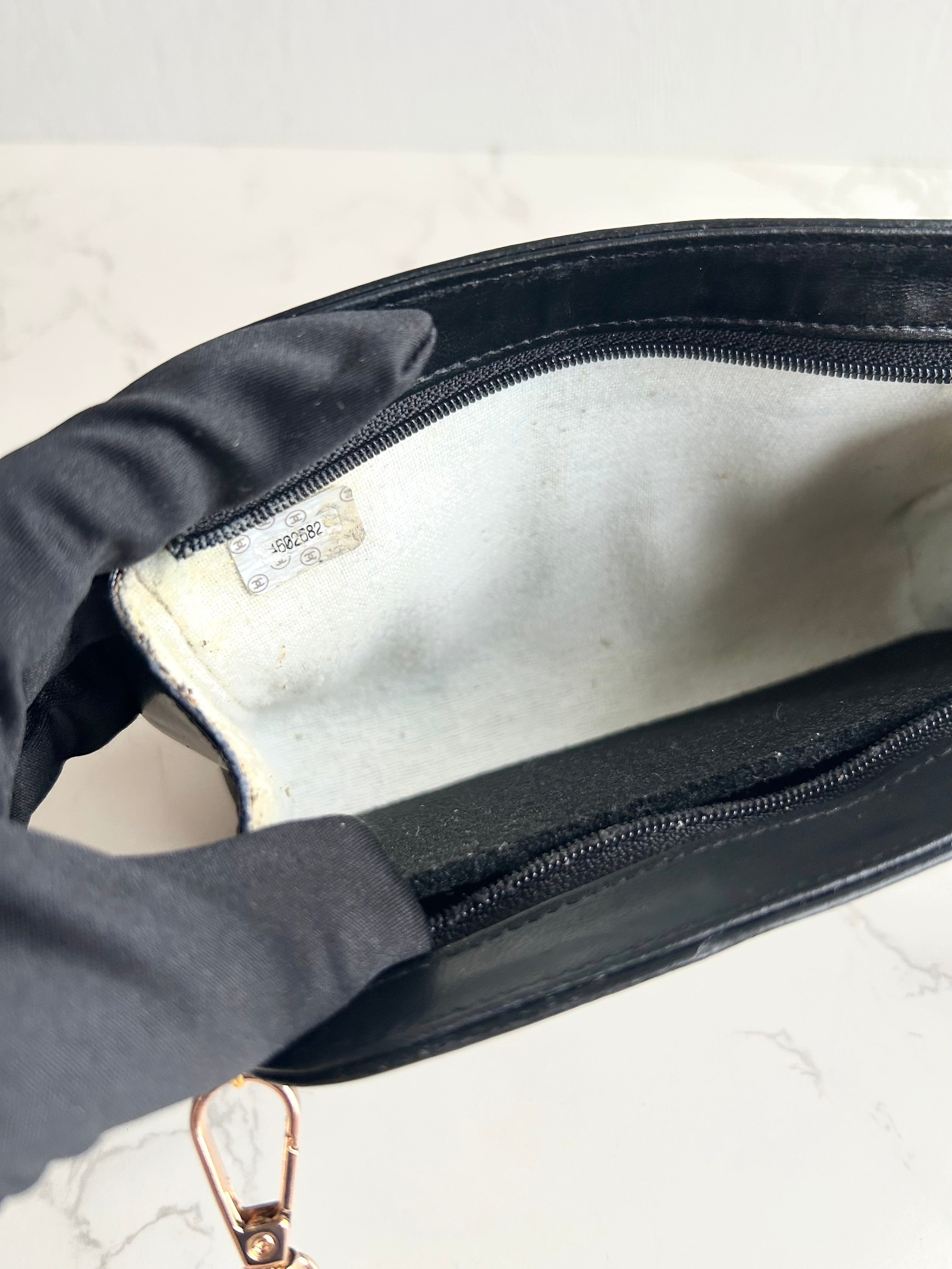 Chanel黑金色皮革斜背包 單肩包 側背包 中古包