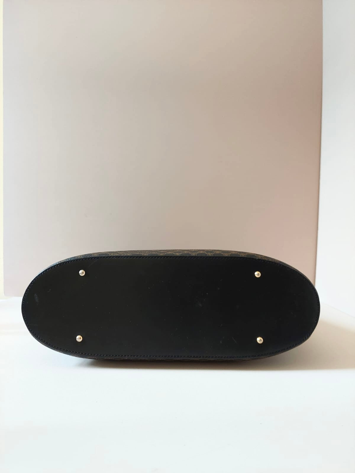 Celine Large Macadam Round Ring Black Tote Bag/Handbag