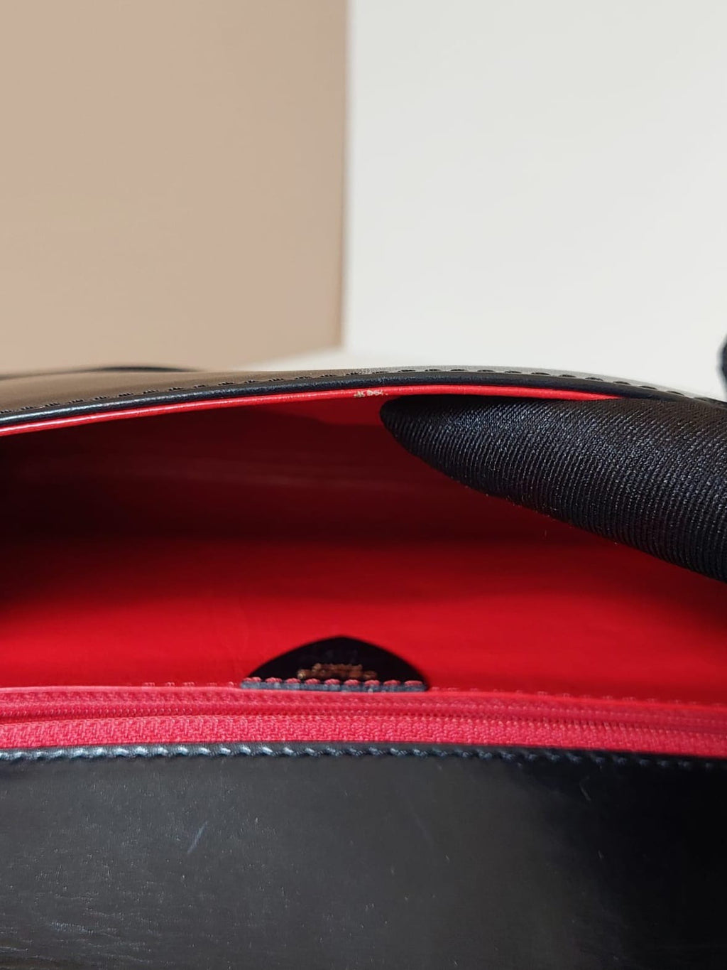 CELINE Planet Black Gold Leather Envelope Side Bag / Crossbody Bag