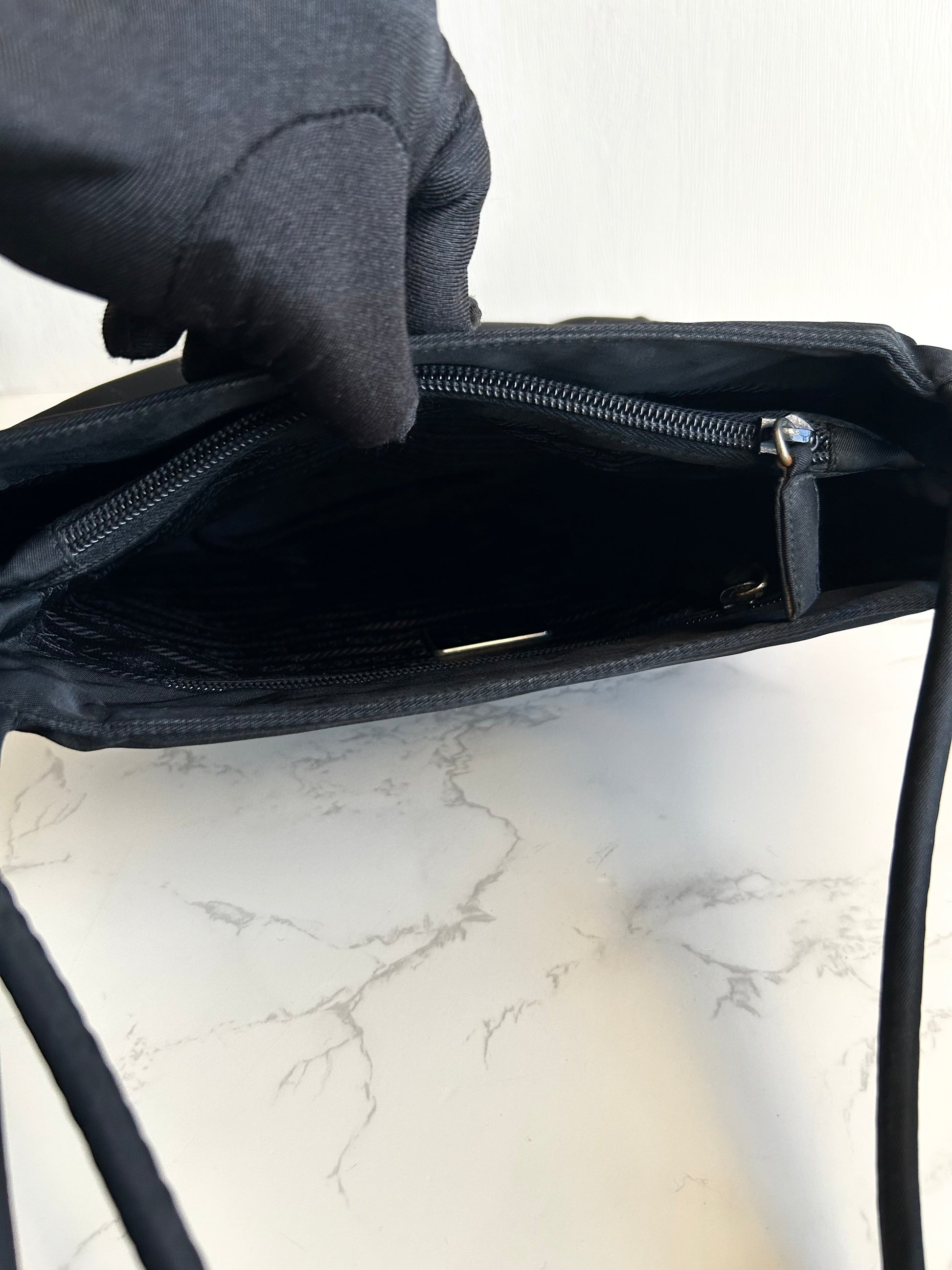 【LA LUNE】Second-hand Prada black shoulder bag/small tote bag