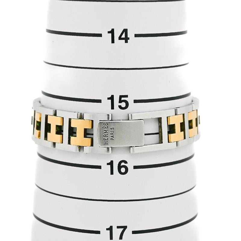 HERMES complete set with accessories - rare gold and silver H buckle chain strap men's and women's watch