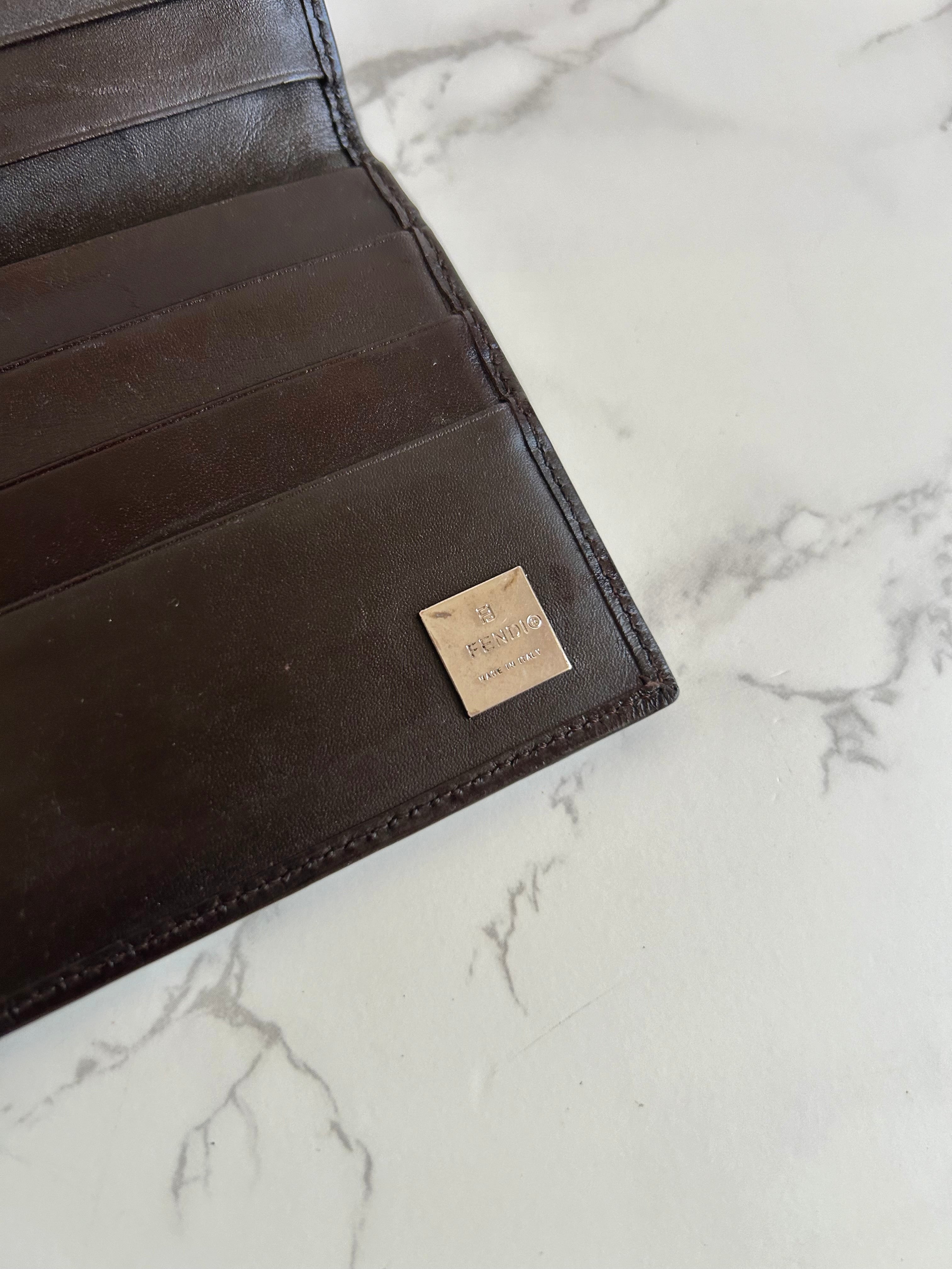 FENDI Zucchino Brown Monogram Long Wallet/Long Clip
