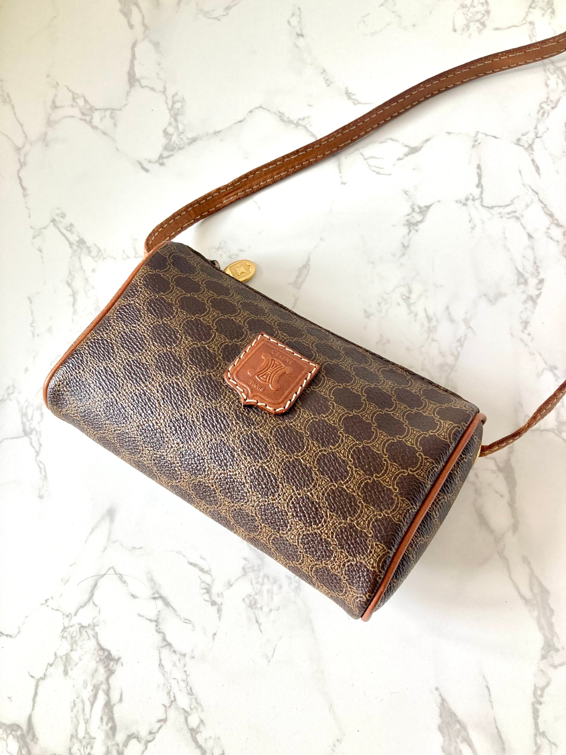 CELINE Rare Macadam Monogram Mini Crossbody