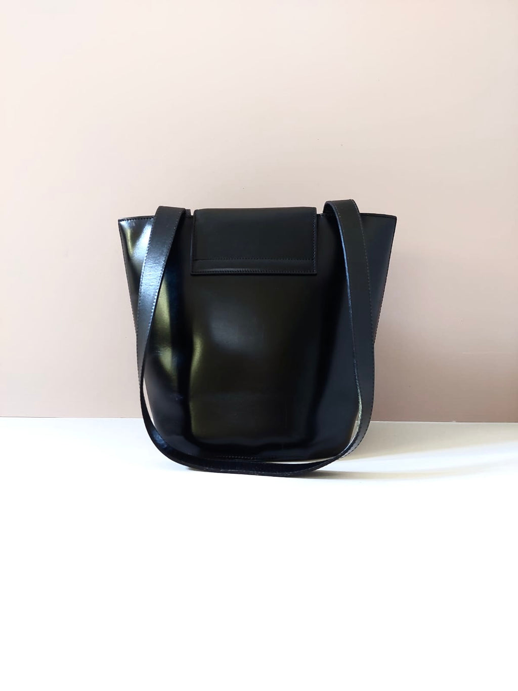 CELINE rare black and gold planet tote barrel bag / side backpack / handbag