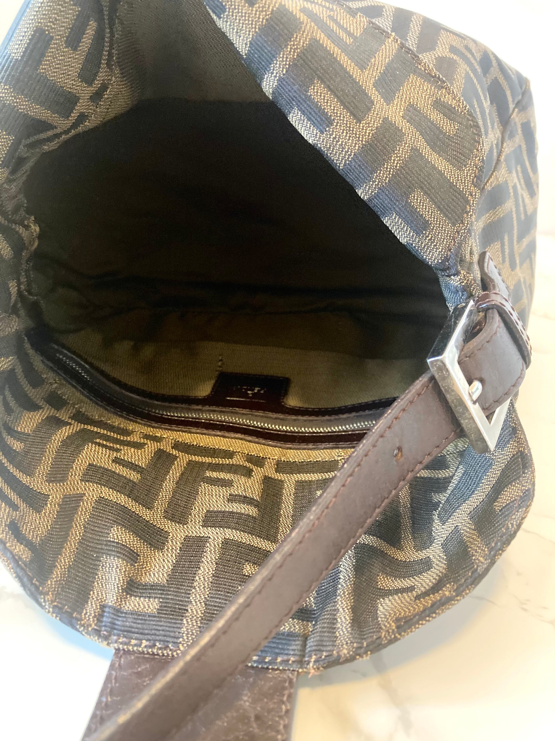 FENDI Zucca Monogram Shoulder Bag