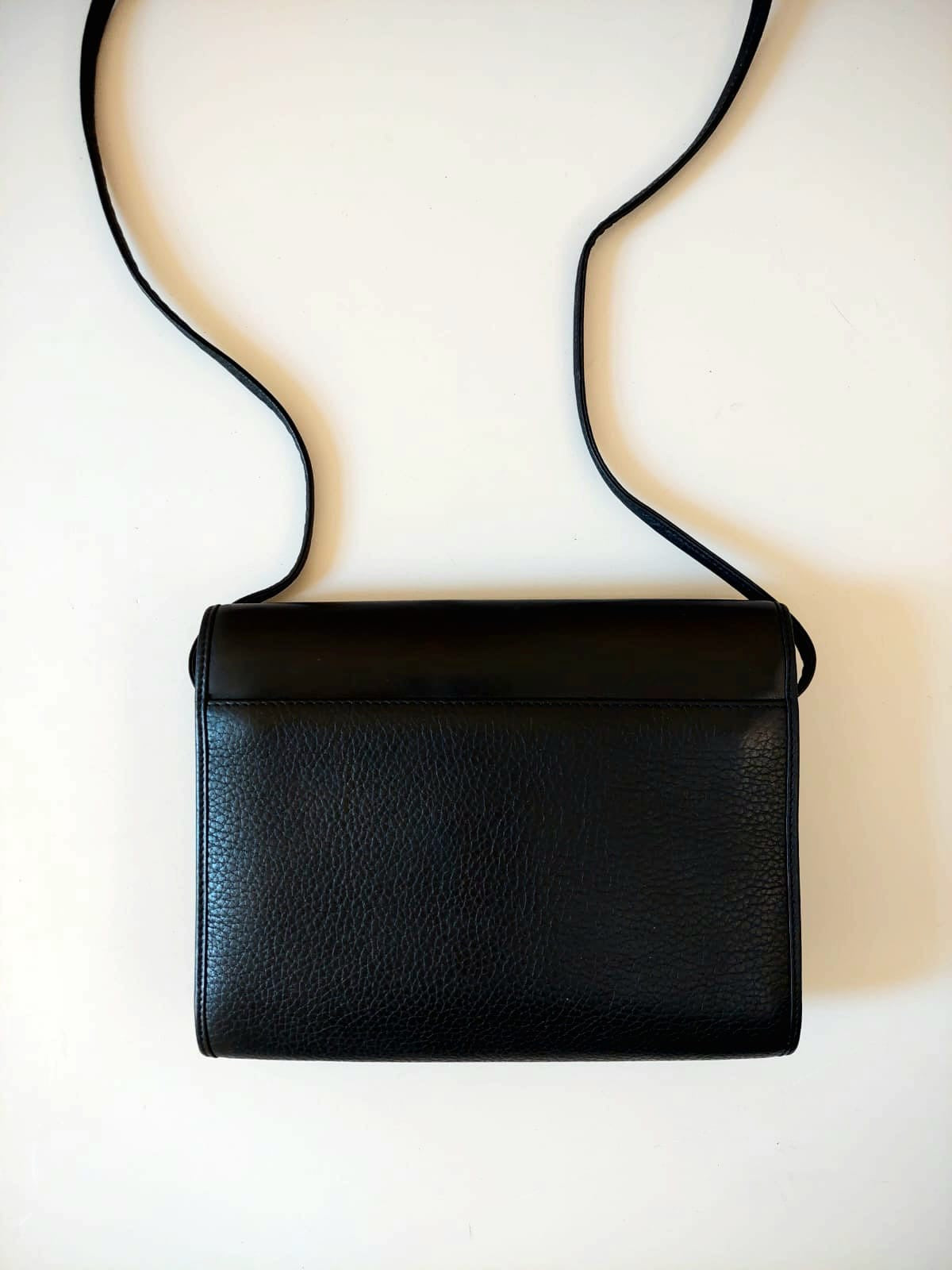 CHRISTIAN DIOR rare black patchwork leather gold buckle side bag / crossbody bag
