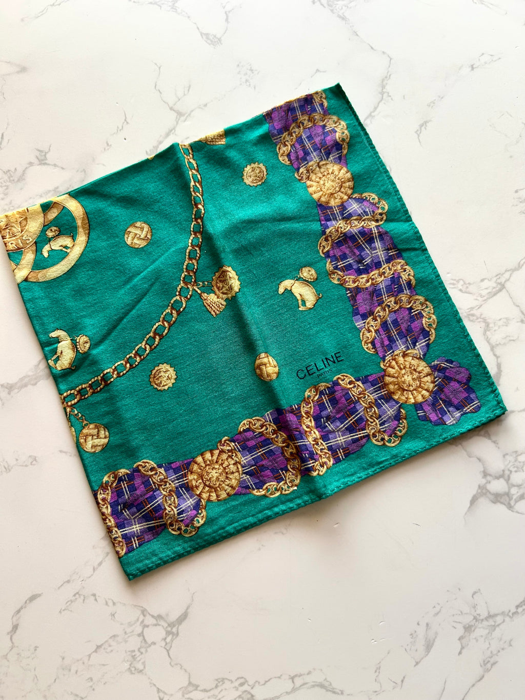 CELINE 中古方型絲巾（約46x46cm)（隨機款式）· 新春禮品