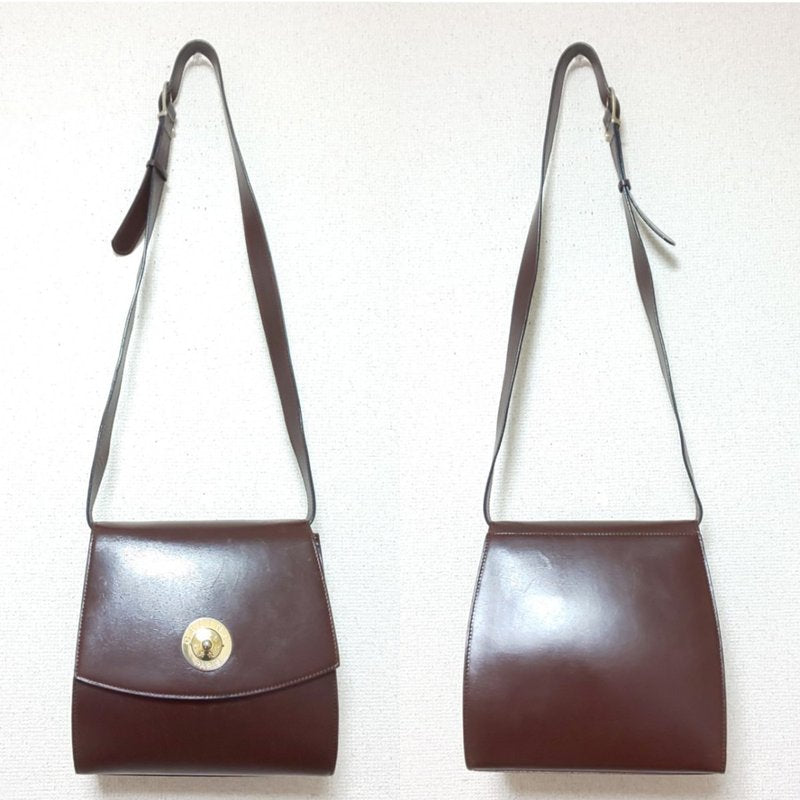 CELINE rare coffee pressed planet side backpack / oblique backpack