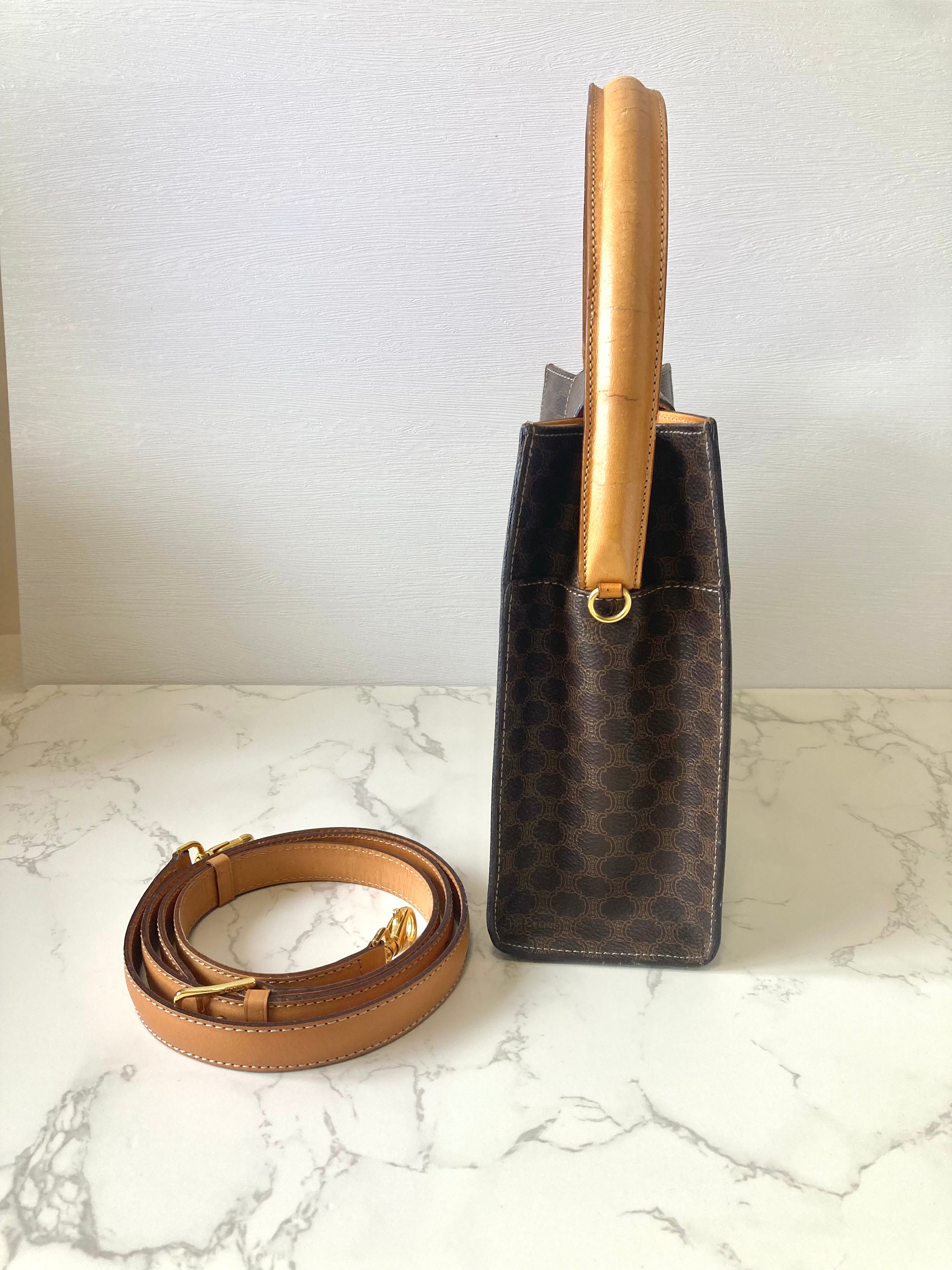 CELINE Rare Monogram Kelly Two-Way Handbag / Shoulder Bag