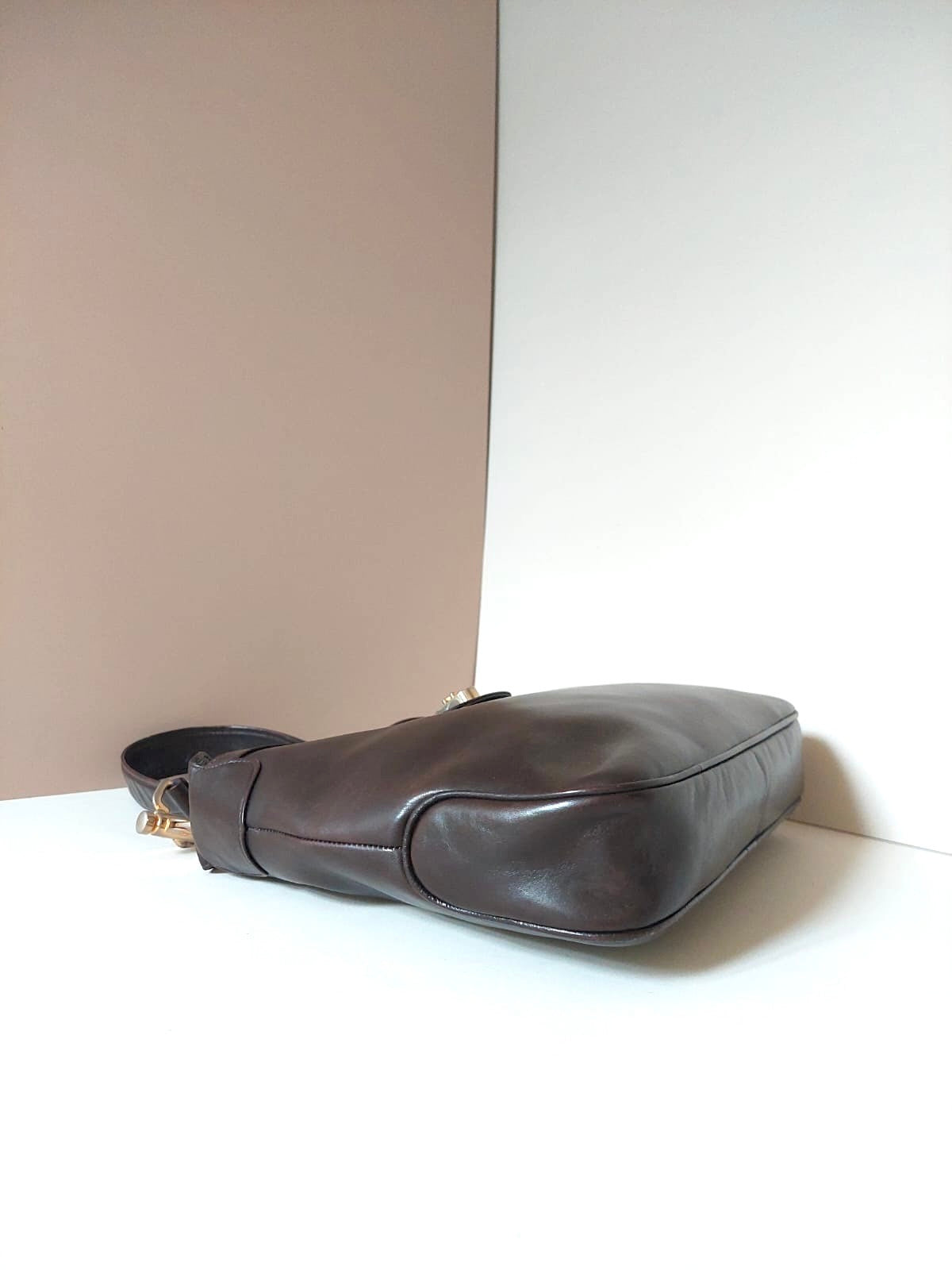 CELINE Gold Arc de Triomphe Leather Side Bag / Underarm Bag
