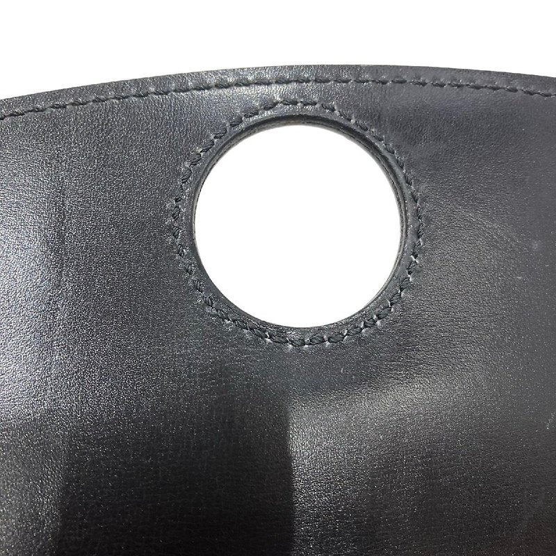 CELINE Rotating Planet Black Leather Tofu Small Bag Side Bag/Slant Bag - Japanese Second-hand Vintage