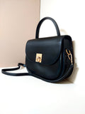 CELINE rare black half moon Kelly crossbody bag / side backpack / handbag