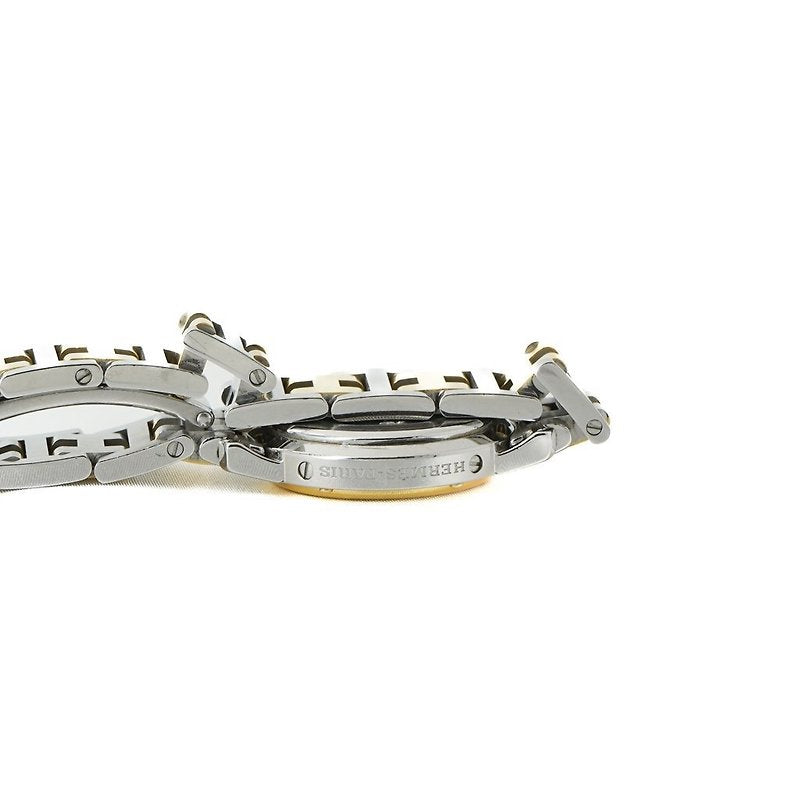 HERMES Clipper Gold and Silver H Buckle Chain Strap Unisex Watch