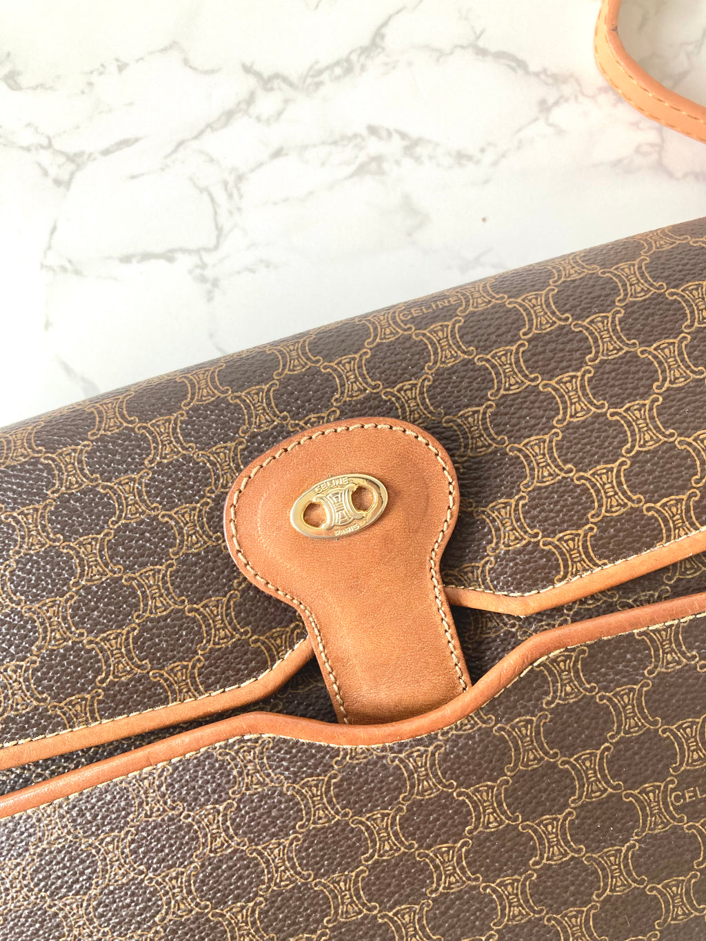 CELINE Rare Macadam Monogram Envelope Two-way Bag