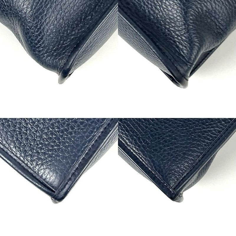 CHRISTIAN DIOR Rare Dark Blue Gold Egg Kelly Leather Side Bag/Messenger Bag/Handbag