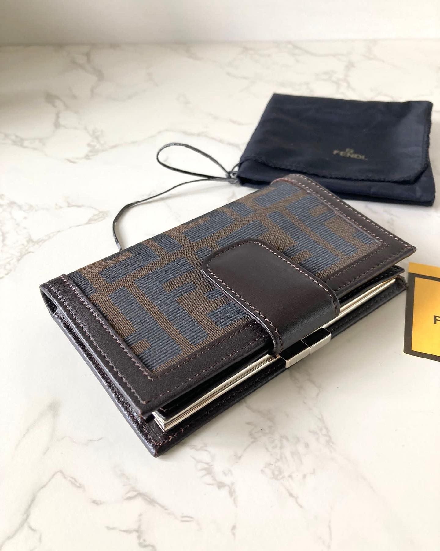 FENDI Zucca Monogram Compact Wallet