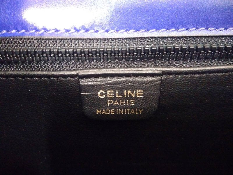 CELINE 稀有金色星球藍色皮革鏈條晚宴小包/側背包/斜背包