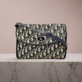 CHRISTIAN DIOR dark blue monogram shoulder bag/side bag/oblique bag - Japanese second-hand Vintage