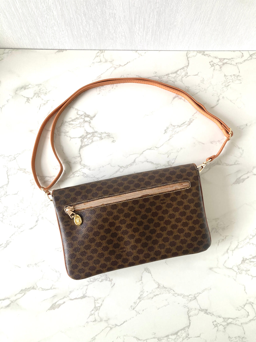 CELINE Rare Macadam Monogram Envelope Two-way Bag