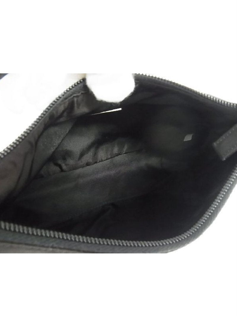 PRADA black silver triangle Hobo underarm shoulder bag/underarm bag/side backpack