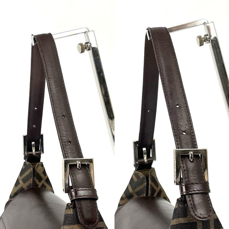FENDI Zucchino Brown Monogram Flap Bag/Side Bag