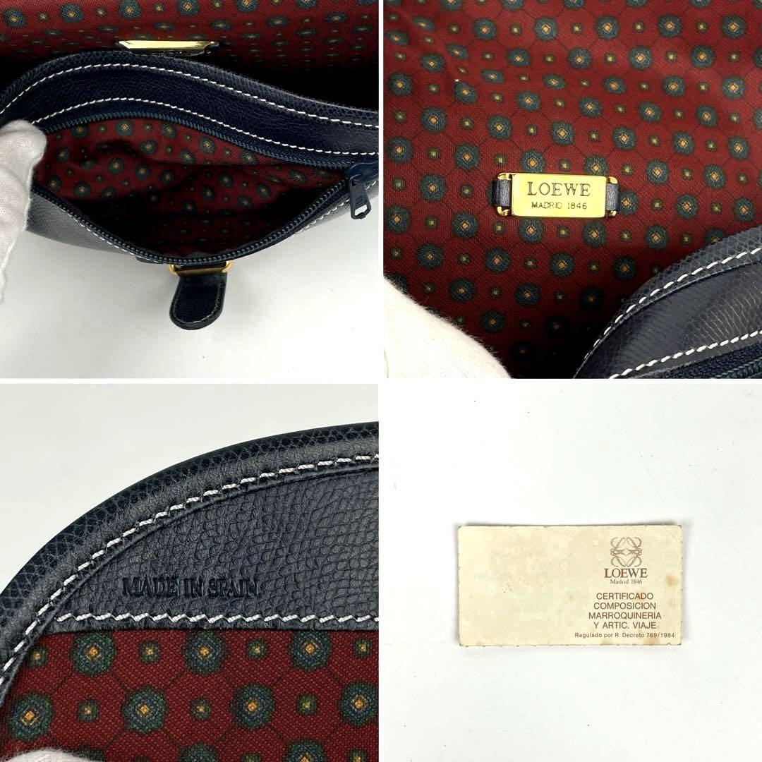 LOEWE rare black and blue half-moon saddle - with original photo card