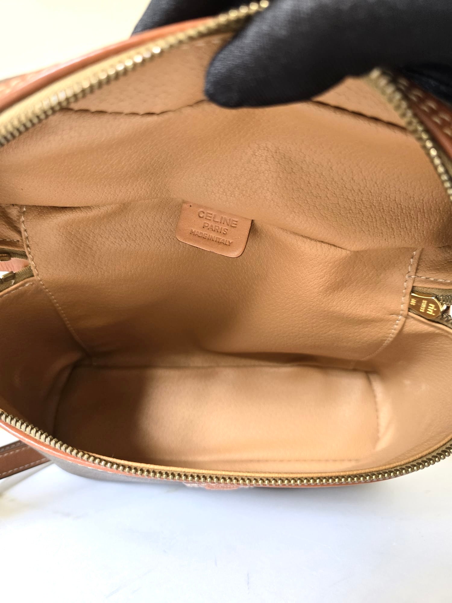 Celine老花Vanity盒子包 中古包 斜背包 側背包