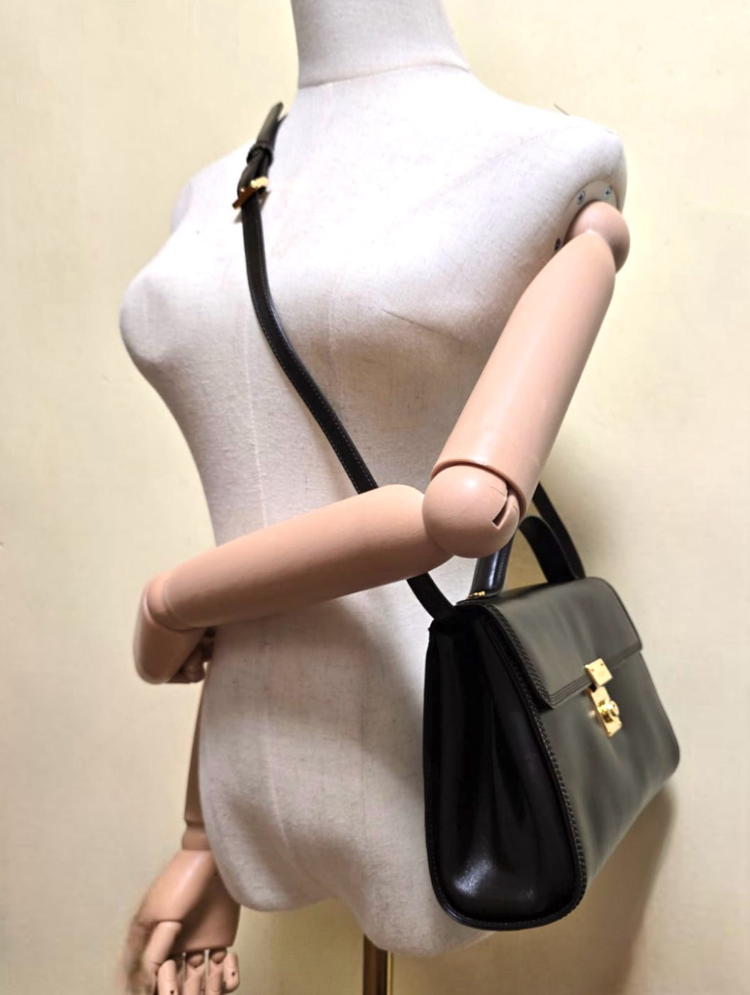 Loewe Brown Gold Buckle Two-way Kelly Bag/Shoulder Bag/Crossbody Bag