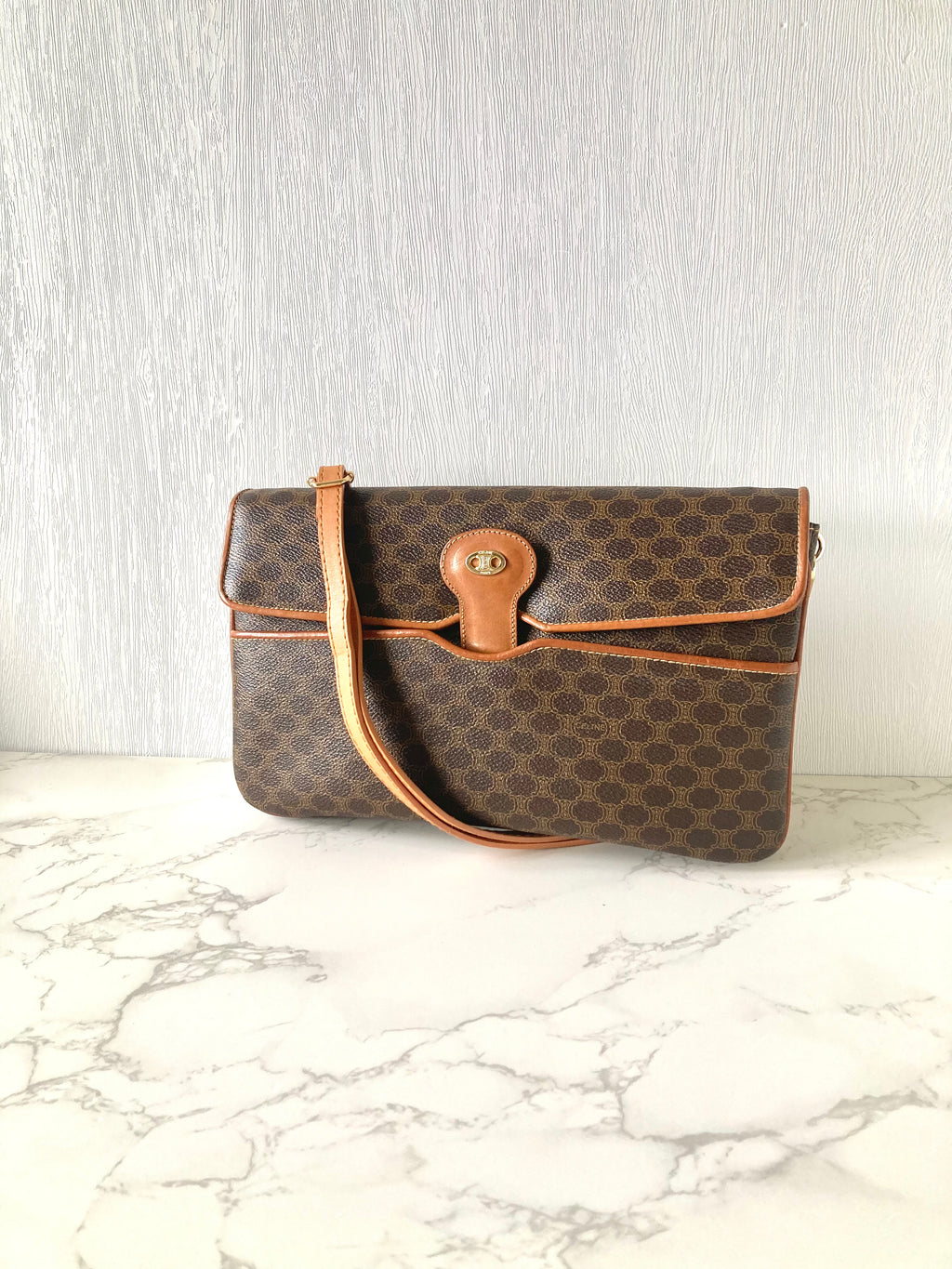 CELINE Rare Macadam Monogram Envelope Two-way Bag