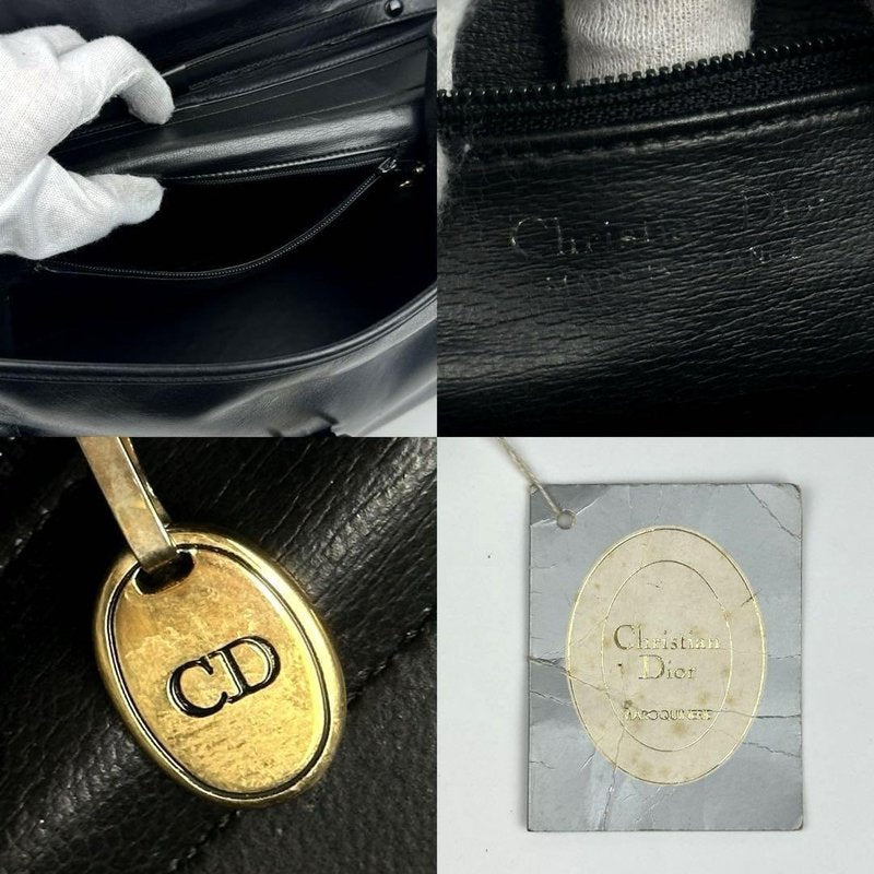 Dior Minimalist Black and Gold Montaigne Two-way Kelly Bag Shoulder Bag Crossbody Bag