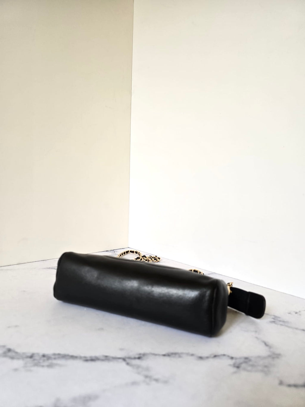 Chanel黑色小羊皮革斜背包 單肩包 側背包 中古包