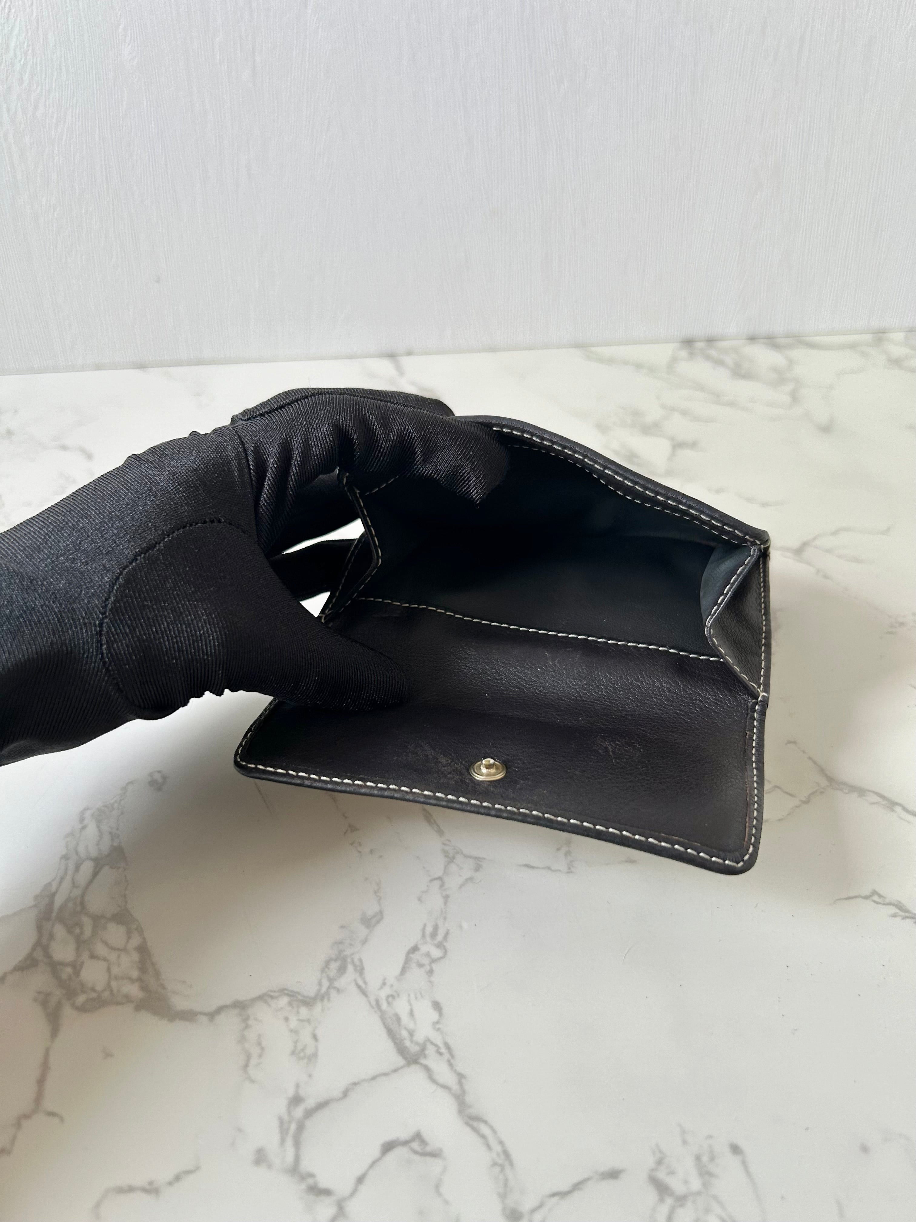 CELINE black and white monogram Arc de Triomphe monogram short wallet/wallet/wallet