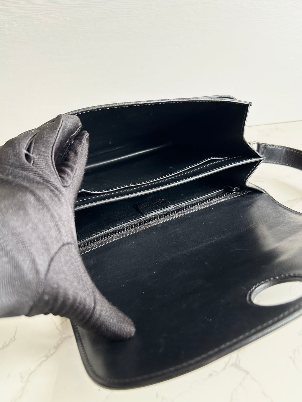CELINE Rare Moving Planet Black Tofu Side Bag/Slant Bag