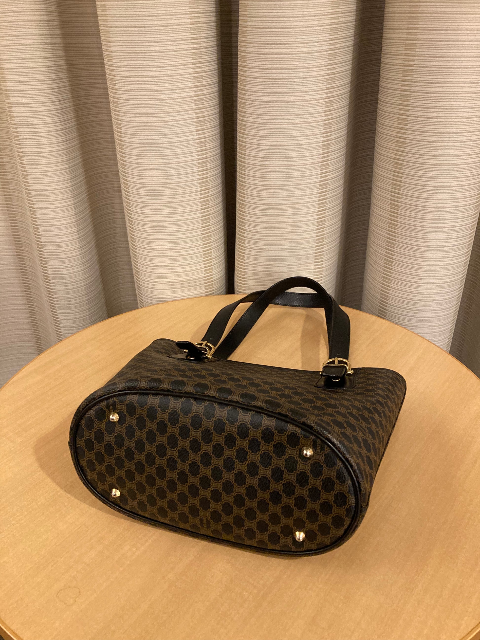 CELINE Black Macadam Small Tote