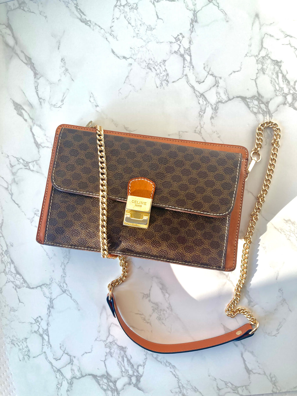 CELINE Monogram Envelope Chain Pouch Bag (Add-on)