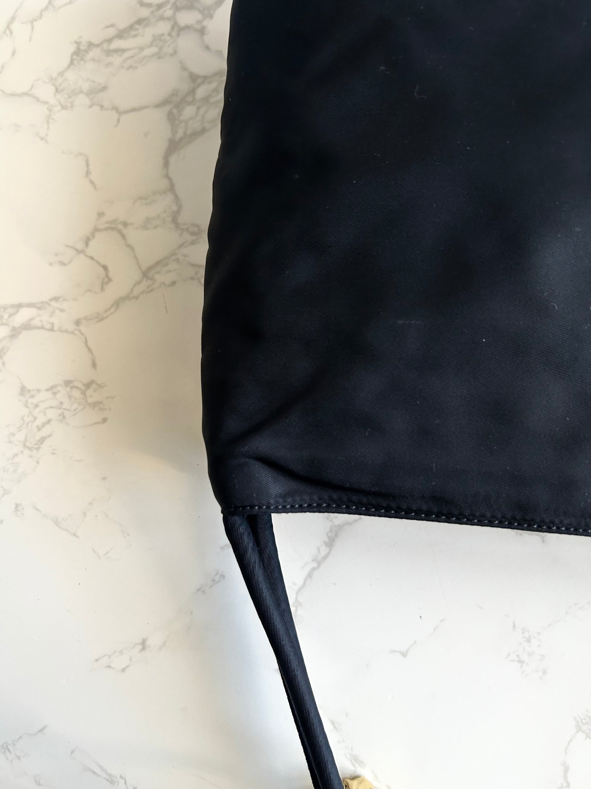 【LA LUNE】Second-hand Prada black shoulder bag/small tote bag