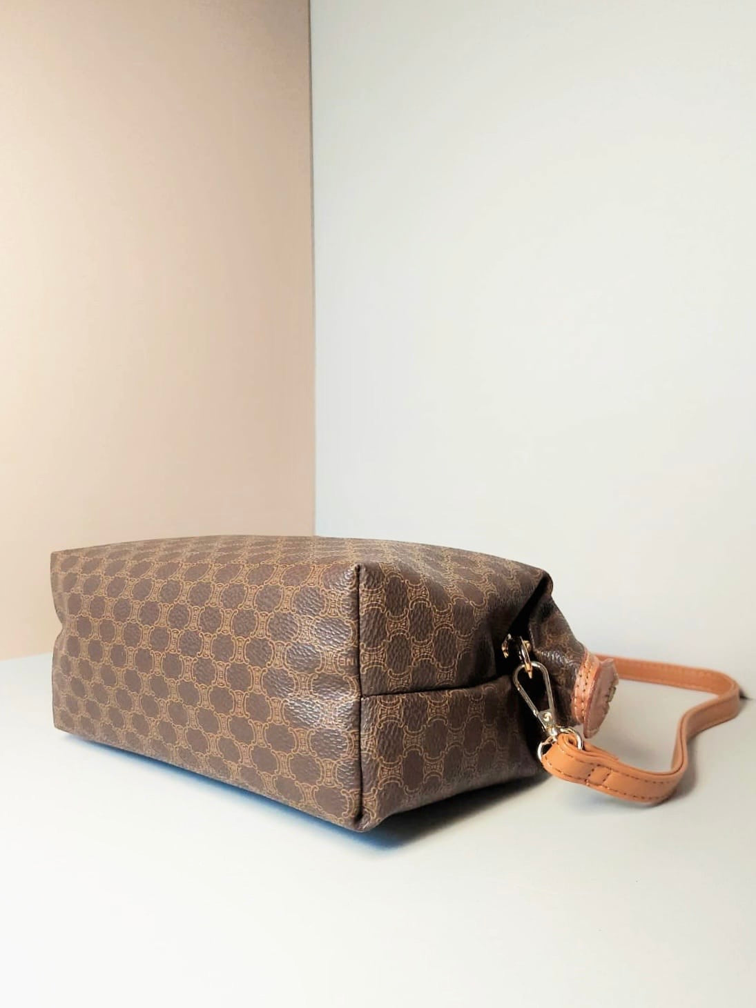 CELINE Medium Cloud Monogram Leather Side Bag/Messenger Bag/Clutch Bag