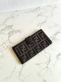 FENDI Zucchino Brown Monogram Long Wallet/Long Clip