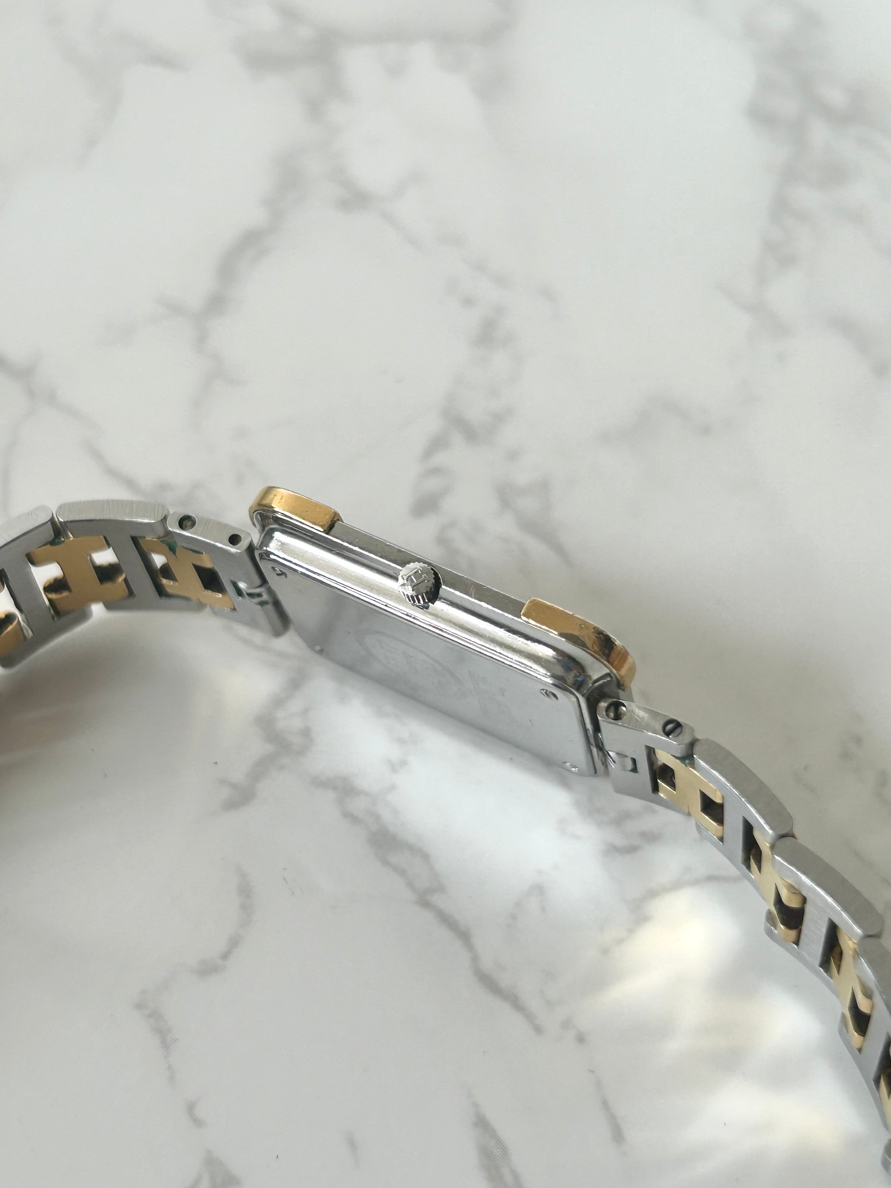 HERMES rare Croisiere gold and silver bracelet men's and women's watch