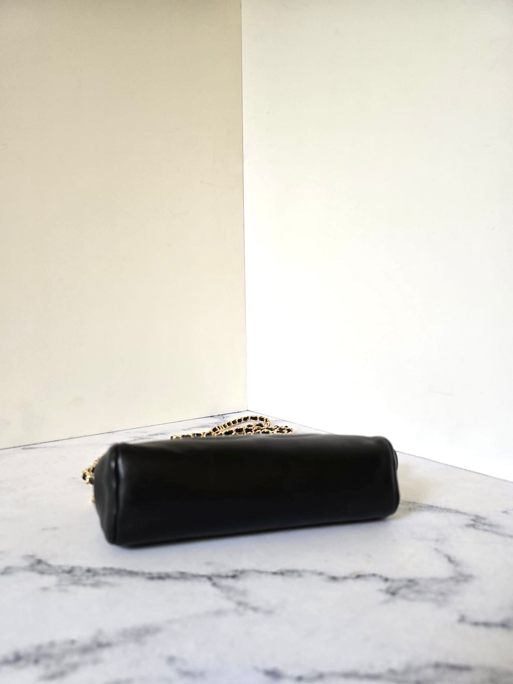 Chanel黑色小羊皮革斜背包 單肩包 側背包 中古包