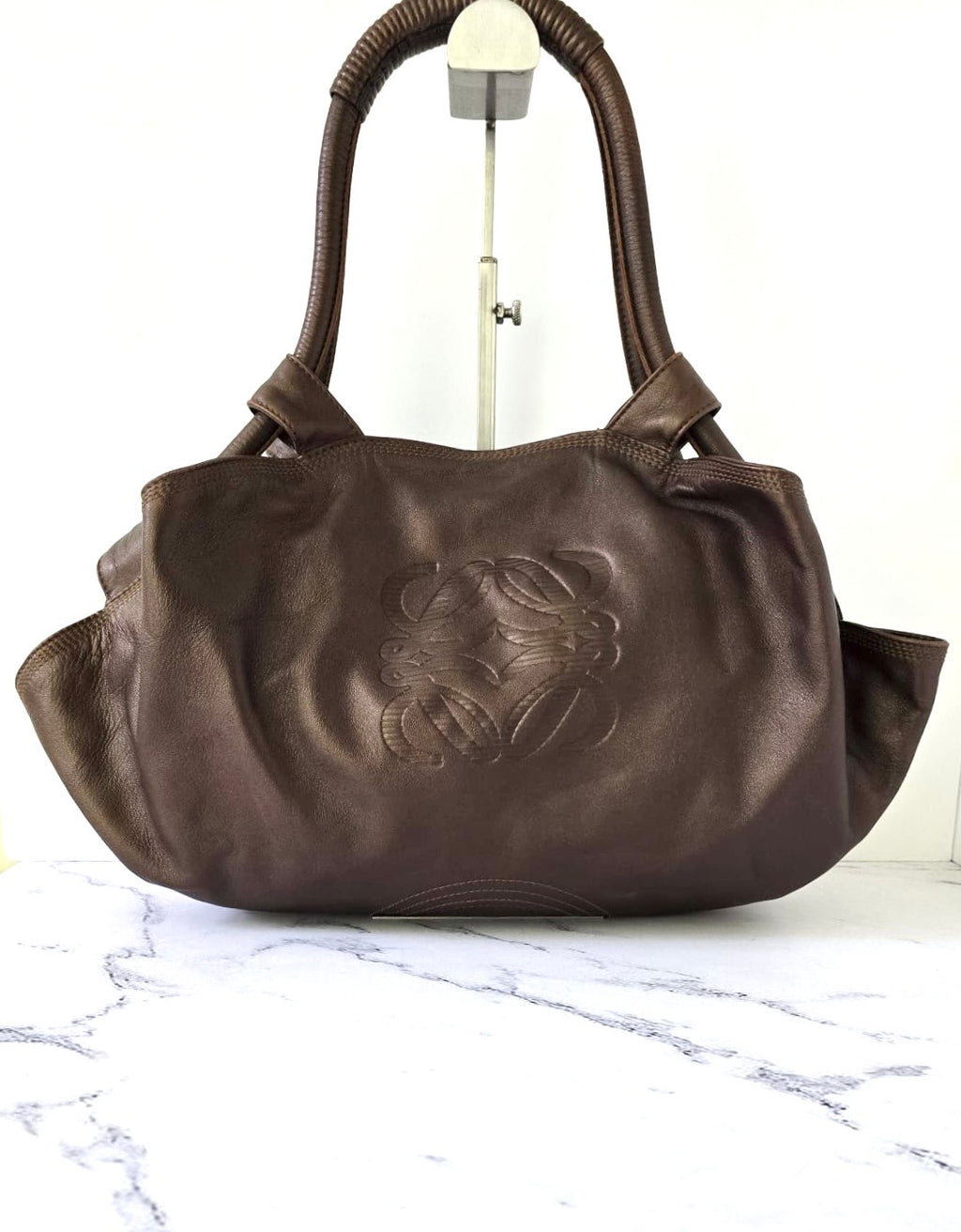 Loewe Used Coffee Brown Nappa Cloud Bag Shoulder Bag