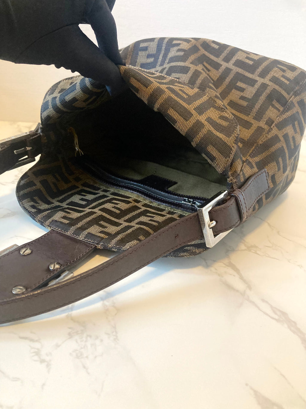 FENDI Zucca Monogram Shoulder Bag