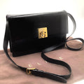 CELINE black gold ring envelope box small clutch/side bag/crossbody bag