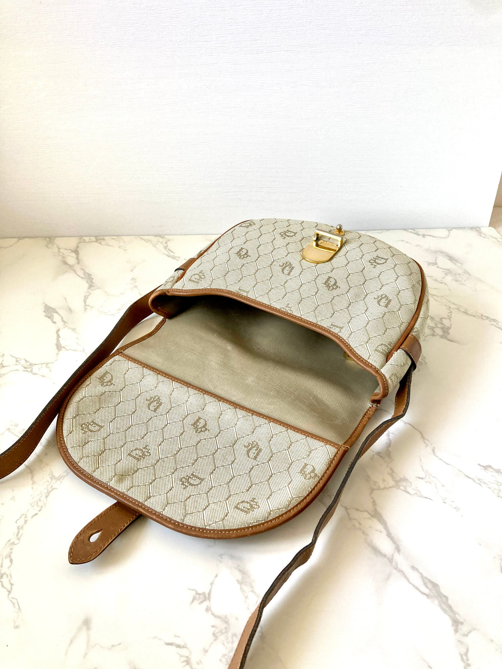 CHRISTIAN DIOR Honeycomb Monogram Mini Bobby Shoulder Bag