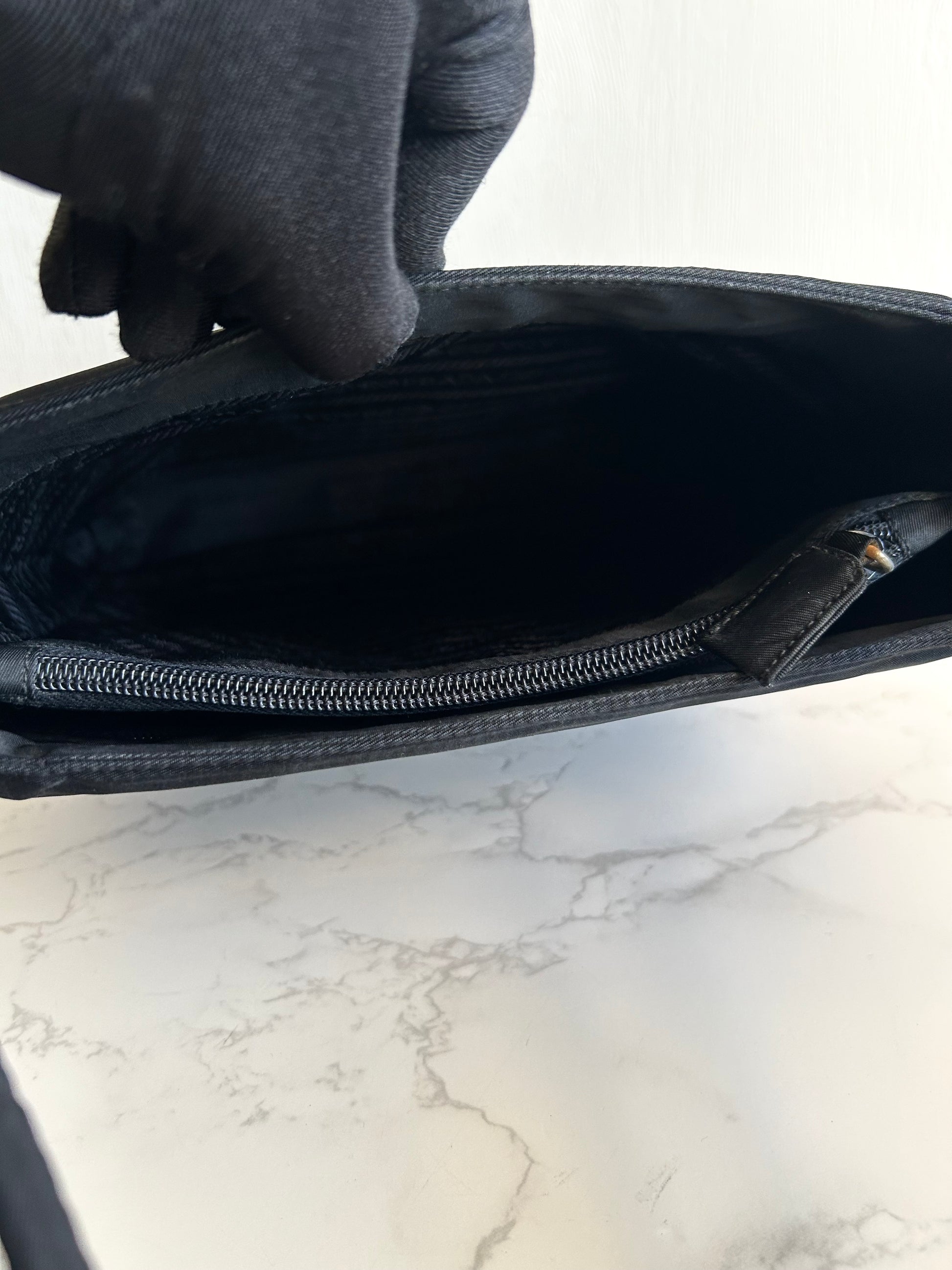 【LA LUNE】Second-hand Prada black shoulder bag/small tote bag