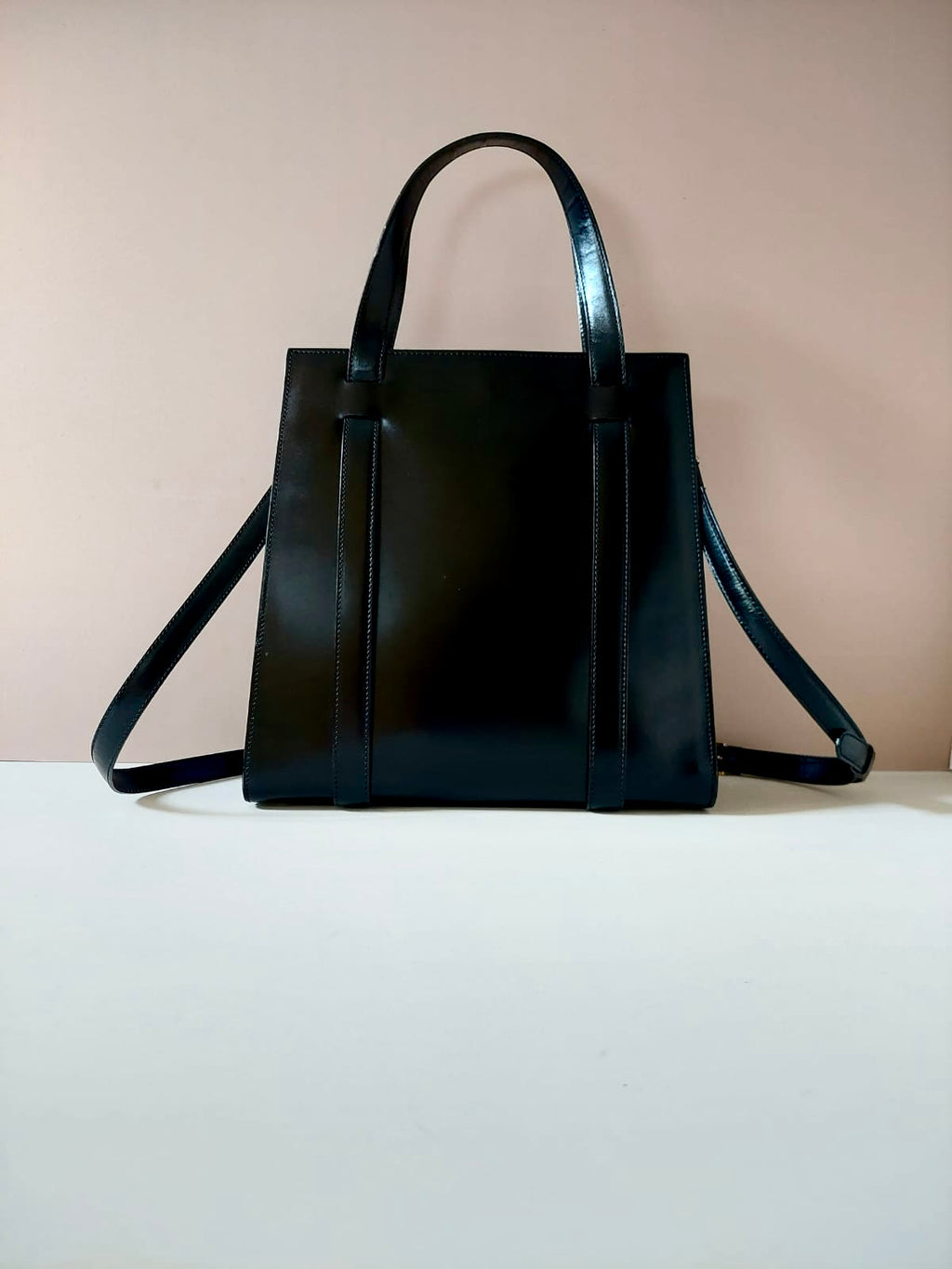 CELINE rare black and gold planet tote bag / side bag / oblique bag