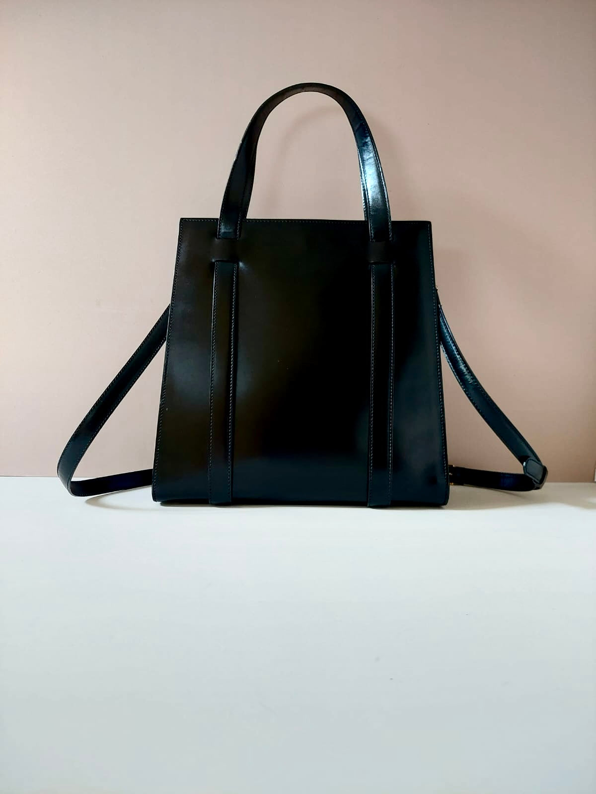 CELINE rare black and gold planet tote bag / side bag / oblique bag