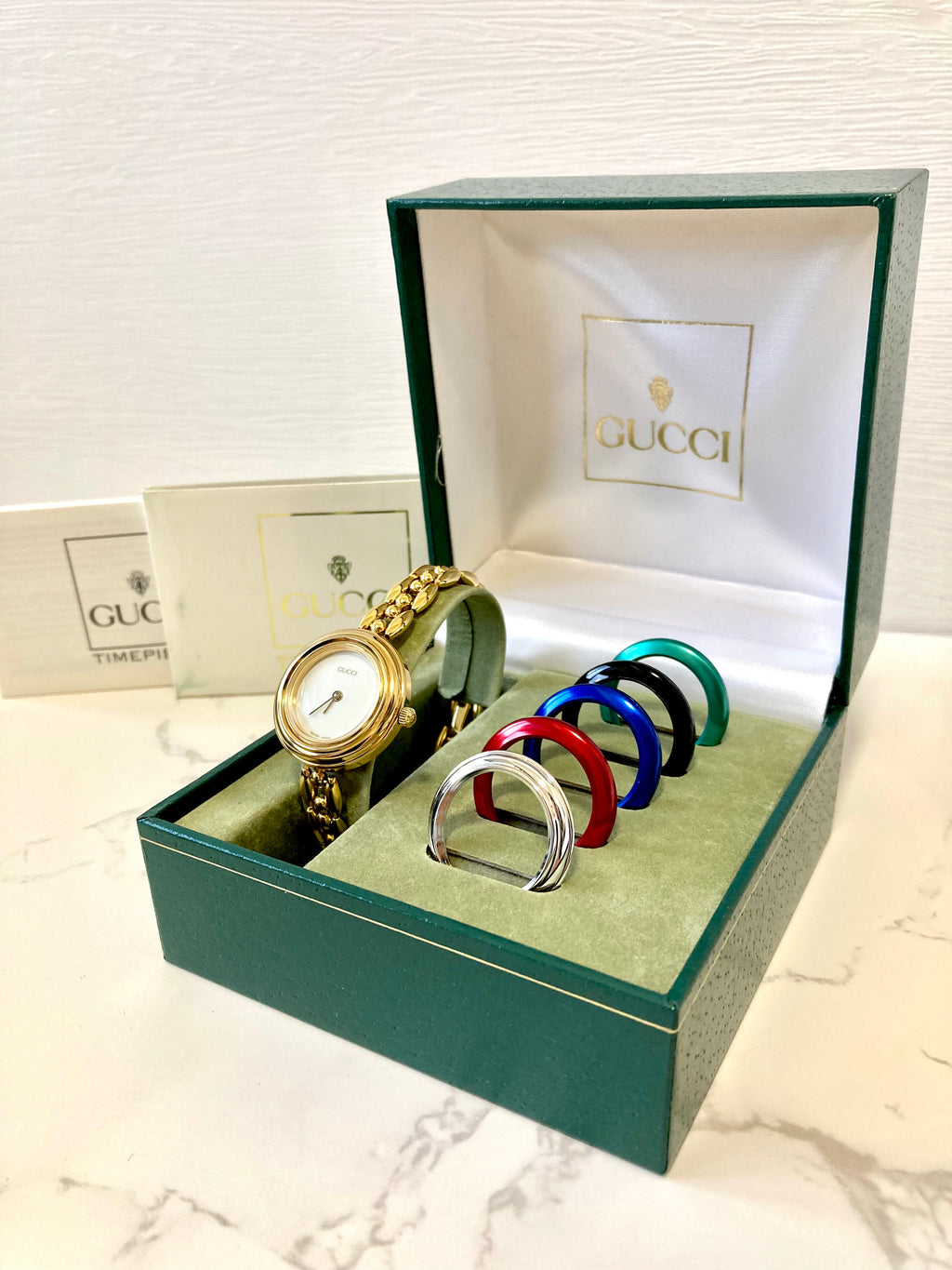 GUCCI Full Set Women's Quartz Watch Gift Box
